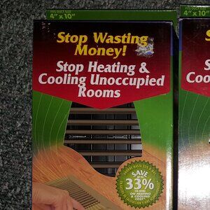 Vent Miser Programmable Energy Saving Vent Cover, 4-by-10-Inches - Brown